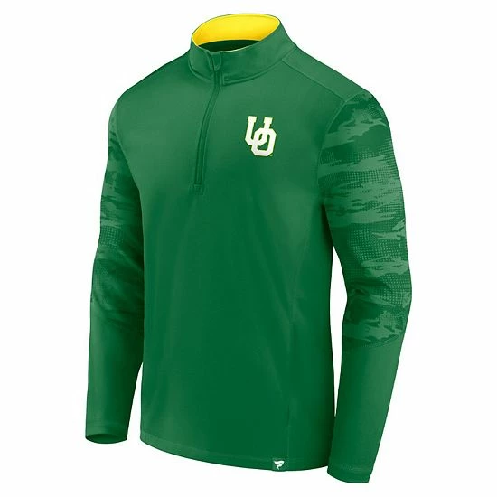 Men's Fanatics Branded Green Oregon Ducks Ringer Quarter-Zip Top Men's Fanatics Branded Green Oregon Ducks Ringer Quarter-Zip Top -Metaverse shop unnamed file 10919