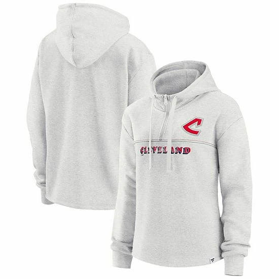 Women's Fanatics Branded Oatmeal Cleveland Indians Cooperstown Collection True Classics Legacy Quarter-Zip Hoodie Women's Fanatics Branded Oatmeal Cleveland Indians Cooperstown Collection True Classics Legacy Quarter-Zip Hoodie -Metaverse shop unnamed file 10931