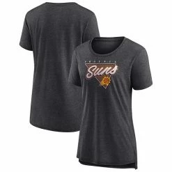 Women's Fanatics Branded Heathered Charcoal Phoenix Suns True Classics Tri-Blend T-Shirt -Metaverse shop unnamed file 11069