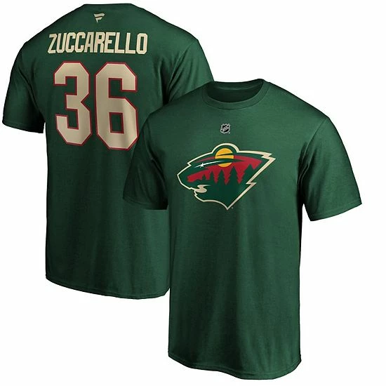 Men's Fanatics Branded Mats Zuccarello Green Minnesota Wild Authentic Stack Name & Number Team T-Shirt 3 Men's Fanatics Branded Mats Zuccarello Green Minnesota Wild Authentic Stack Name & Number Team T-Shirt