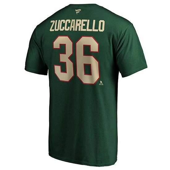 Men's Fanatics Branded Mats Zuccarello Green Minnesota Wild Authentic Stack Name & Number Team T-Shirt 6 Men's Fanatics Branded Mats Zuccarello Green Minnesota Wild Authentic Stack Name & Number Team T-Shirt - Image 4