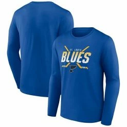 Men's Fanatics Branded Blue St. Louis Blues Covert Long Sleeve T-Shirt -Metaverse shop unnamed file 11113