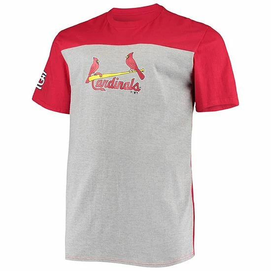 Men's Fanatics Branded Red/Heathered Gray St. Louis Cardinals Big & Tall Colorblock T-Shirt Men's Fanatics Branded Red/Heathered Gray St. Louis Cardinals Big & Tall Colorblock T-Shirt -Metaverse shop unnamed file 11130