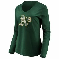 Women's Fanatics Branded Green Oakland Athletics Core Team Long Sleeve V-Neck T-Shirt 4 Women's Fanatics Branded Green Oakland Athletics Core Team Long Sleeve V-Neck T-Shirt -Metaverse shop unnamed file 11228
