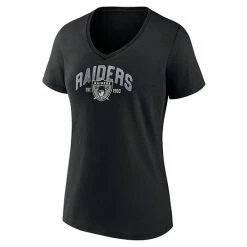 Women's Fanatics Branded Black Las Vegas Raiders Plus Size Drop Back V-Neck T-Shirt -Metaverse shop unnamed file 11250