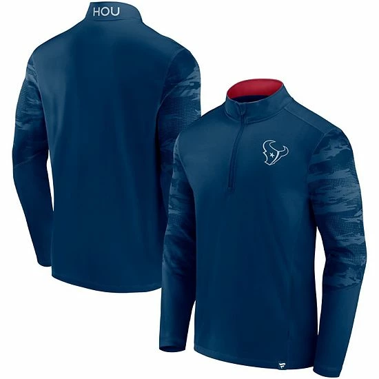 Men's Fanatics Branded Navy Houston Texans Ringer Quarter-Zip Jacket Men's Fanatics Branded Navy Houston Texans Ringer Quarter-Zip Jacket -Metaverse shop unnamed file 11257