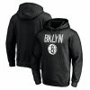 Men's Fanatics Branded Black Brooklyn Nets Post Up Hometown Collection Pullover Hoodie