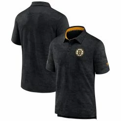 Men's Fanatics Branded Black Boston Bruins Authentic Pro Rink Polo