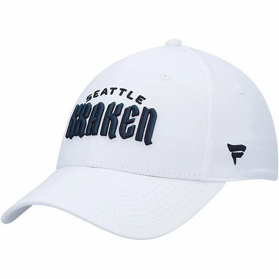 Men's Fanatics Branded White Seattle Kraken Wordmark Flex Hat 4 Men's Fanatics Branded White Seattle Kraken Wordmark Flex Hat - Image 2