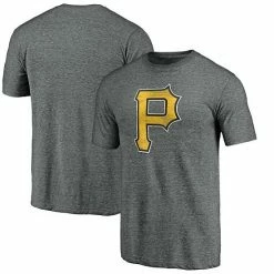 Men's Fanatics Branded Charcoal Pittsburgh Pirates Weathered Official Logo Tri-Blend T-Shirt -Metaverse shop unnamed file 11351