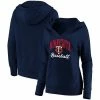 Women's Fanatics Branded Navy Minnesota Twins Victory Script Crossover Neck Pullover Hoodie -Metaverse shop unnamed file 11405