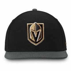 Men's Fanatics Branded Black/Gray Vegas Golden Knights Core Primary Logo Fitted Hat -Metaverse shop unnamed file 11419
