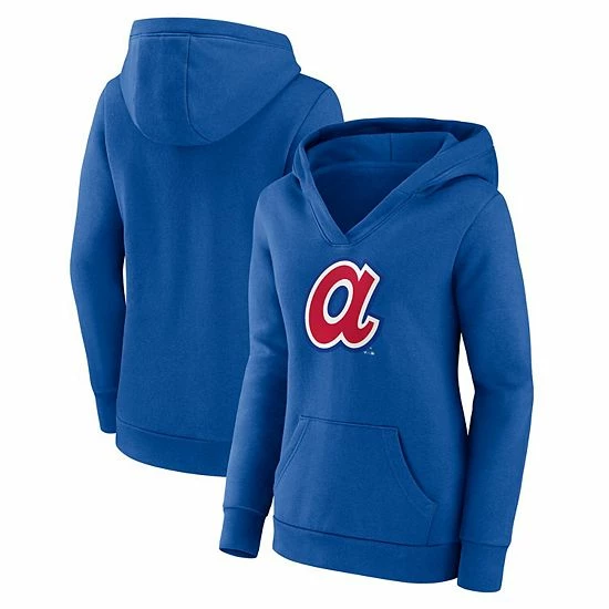 Women's Fanatics Branded Royal Atlanta Braves Forbes Crossover V-Neck Pullover Hoodie Women's Fanatics Branded Royal Atlanta Braves Forbes Crossover V-Neck Pullover Hoodie -Metaverse shop unnamed file 11426