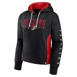 Women's Fanatics Branded Black Portland Trail Blazers Iconic Halftime Colorblock Pullover Hoodie -Metaverse shop unnamed file 11460