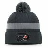 Men's Fanatics Branded Charcoal Philadelphia Flyers Authentic Pro Home Ice Cuffed Knit Hat With Pom