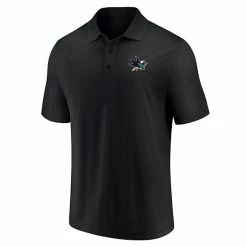 Men's Fanatics Branded Teal/Black San Jose Sharks Primary Logo Polo Combo Set -Metaverse shop unnamed file 11476