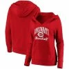 Women's Fanatics Branded Red Cincinnati Reds Victory Script Crossover Neck Pullover Hoodie