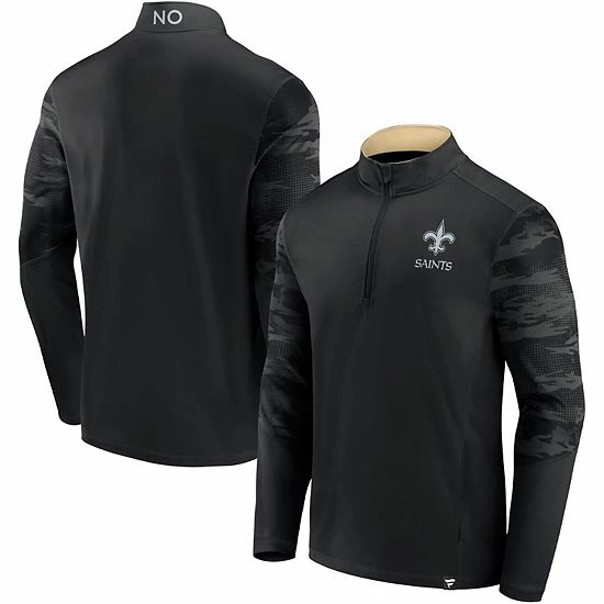 Men's Fanatics Branded Black New Orleans Saints Ringer Quarter-Zip Jacket Men's Fanatics Branded Black New Orleans Saints Ringer Quarter-Zip Jacket -Metaverse shop unnamed file 11494