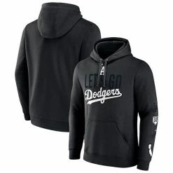 Alternative view of Men's Fanatics Branded Black Los Angeles Dodgers Bases Loaded Pullover Hoodie