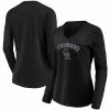 Women's Fanatics Branded Black Colorado Rockies Core Team Lockup Long Sleeve V-Neck T-Shirt