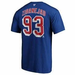 Men's Fanatics Branded Mika Zibanejad Blue New York Rangers Team Authentic Stack Name & Number T-Shirt -Metaverse shop unnamed file 11544