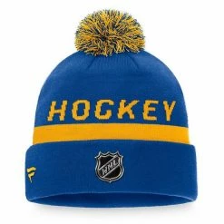 Men's Fanatics Branded Royal/Gold Buffalo Sabres Authentic Pro Team Locker Room Cuffed Knit Hat With Pom 4 Men's Fanatics Branded Royal/Gold Buffalo Sabres Authentic Pro Team Locker Room Cuffed Knit Hat With Pom -Metaverse shop unnamed file 11559