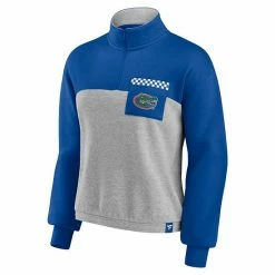 Women's Fanatics Branded Royal/Heathered Gray Florida Gators Sideline To Sideline Colorblock Quarter-Zip Jacket -Metaverse shop unnamed file 11565