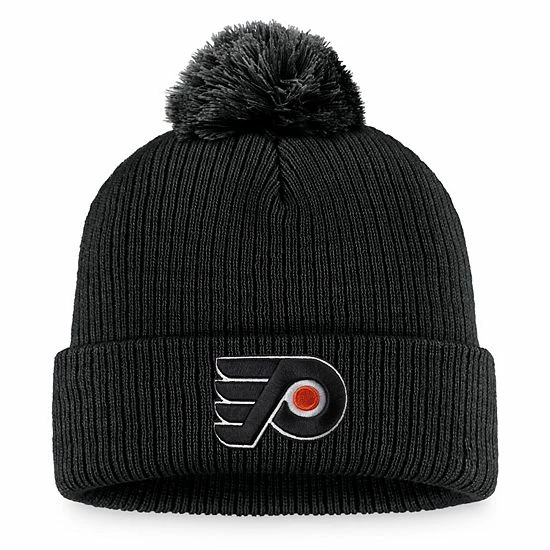 Men's Fanatics Branded Black Philadelphia Flyers Cuffed Knit Hat with Pom Men's Fanatics Branded Black Philadelphia Flyers Cuffed Knit Hat With Pom -Metaverse shop unnamed file 11635