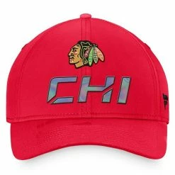 Men's Fanatics Branded Red Chicago Blackhawks Authentic Pro Team Locker Room Adjustable Hat -Metaverse shop unnamed file 11640