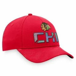 Men's Fanatics Branded Red Chicago Blackhawks Authentic Pro Team Locker Room Adjustable Hat -Metaverse shop unnamed file 11641