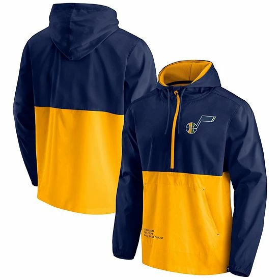 Men's Fanatics Branded Navy/Gold Utah Jazz Anorak Block Party Windbreaker Half-Zip Hoodie Jacket Men's Fanatics Branded Navy/Gold Utah Jazz Anorak Block Party Windbreaker Half-Zip Hoodie Jacket -Metaverse shop unnamed file 11647