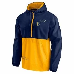 Men's Fanatics Branded Navy/Gold Utah Jazz Anorak Block Party Windbreaker Half-Zip Hoodie Jacket 4 Men's Fanatics Branded Navy/Gold Utah Jazz Anorak Block Party Windbreaker Half-Zip Hoodie Jacket -Metaverse shop unnamed file 11649