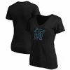 Women's Fanatics Branded Black Miami Marlins Core Official Logo V-Neck T-Shirt 2 Women's Fanatics Branded Black Miami Marlins Core Official Logo V-Neck T-Shirt -Metaverse shop unnamed file 11674