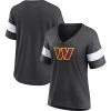 Women's Fanatics Branded Heathered Charcoal/White Washington Commanders Distressed Team Tri-Blend V-Neck T-Shirt 2 Women's Fanatics Branded Heathered Charcoal/White Washington Commanders Distressed Team Tri-Blend V-Neck T-Shirt -Metaverse shop unnamed file 11695