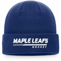 Men's Fanatics Branded Royal Toronto Maple Leafs Authentic Pro Locker Room Cuffed Knit Hat