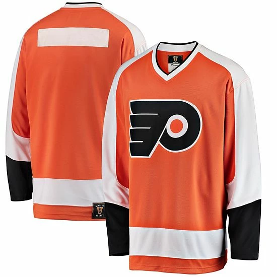 Men's Fanatics Branded Orange Philadelphia Flyers Premier Breakaway Heritage Blank Jersey 3 Men's Fanatics Branded Orange Philadelphia Flyers Premier Breakaway Heritage Blank Jersey