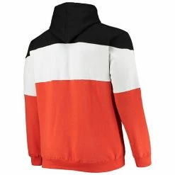 Men's Fanatics Branded Black/Orange Philadelphia Flyers Big & Tall Colorblock Fleece Hoodie -Metaverse shop unnamed file 11888