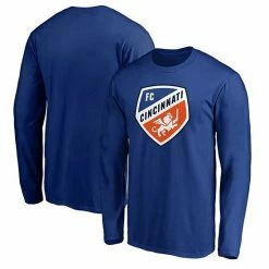Men's Fanatics Branded Blue FC Cincinnati Primary Team Logo Long Sleeve T-Shirt -Metaverse shop unnamed file 11910