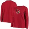 Women's Fanatics Branded Cardinal Arizona Cardinals Plus Size Primary Logo Long Sleeve T-Shirt -Metaverse shop unnamed file 11928