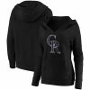 Women's Fanatics Branded Black Colorado Rockies Core Team Crossover V-Neck Pullover Hoodie