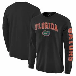 Alternative view of Men's Fanatics Branded Black Florida Gators Distressed Arch Over Logo Long Sleeve Hit T-Shirt