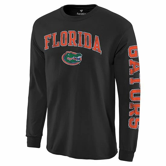 Men's Fanatics Branded Black Florida Gators Distressed Arch Over Logo Long Sleeve Hit T-Shirt 5 Men's Fanatics Branded Black Florida Gators Distressed Arch Over Logo Long Sleeve Hit T-Shirt - Image 3