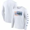 Men's Fanatics Branded White Florida Gators Broad Jump 2-Hit Long Sleeve T-Shirt