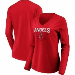 Women's Fanatics Branded Red Los Angeles Angels Core Live For It V-Neck Long Sleeve T-Shirt 3 Women's Fanatics Branded Red Los Angeles Angels Core Live For It V-Neck Long Sleeve T-Shirt -Metaverse shop unnamed file 12065