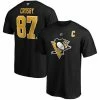 Men's Fanatics Branded Sidney Crosby Black Pittsburgh Penguins Big & Tall Captain Patch Name & Number T-Shirt -Metaverse shop unnamed file 12072