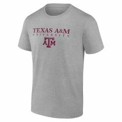 Men's Fanatics Branded Heather Gray Texas A&M Aggies Game Day 2-Hit T-Shirt -Metaverse shop unnamed file 12088