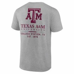 Men's Fanatics Branded Heather Gray Texas A&M Aggies Game Day 2-Hit T-Shirt -Metaverse shop unnamed file 12089