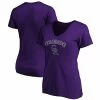 Women's Fanatics Branded Purple Colorado Rockies Team Logo Lockup V-Neck T-Shirt 1 Women's Fanatics Branded Purple Colorado Rockies Team Logo Lockup V-Neck T-Shirt -Metaverse shop unnamed file 12097