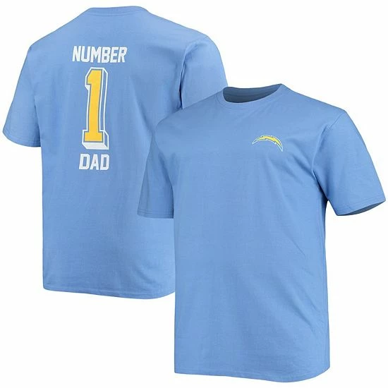 Men's Fanatics Branded Powder Blue Los Angeles Chargers Big & Tall #1 Dad 2-Hit T-Shirt Men's Fanatics Branded Powder Blue Los Angeles Chargers Big & Tall #1 Dad 2-Hit T-Shirt -Metaverse shop unnamed file 12116