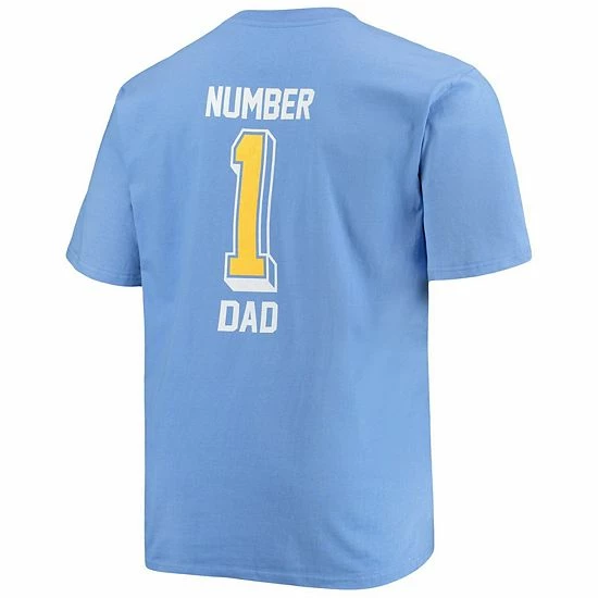 Men's Fanatics Branded Powder Blue Los Angeles Chargers Big & Tall #1 Dad 2-Hit T-Shirt Men's Fanatics Branded Powder Blue Los Angeles Chargers Big & Tall #1 Dad 2-Hit T-Shirt -Metaverse shop unnamed file 12119